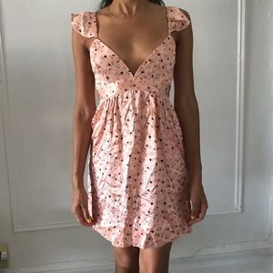 silk peach slip dress